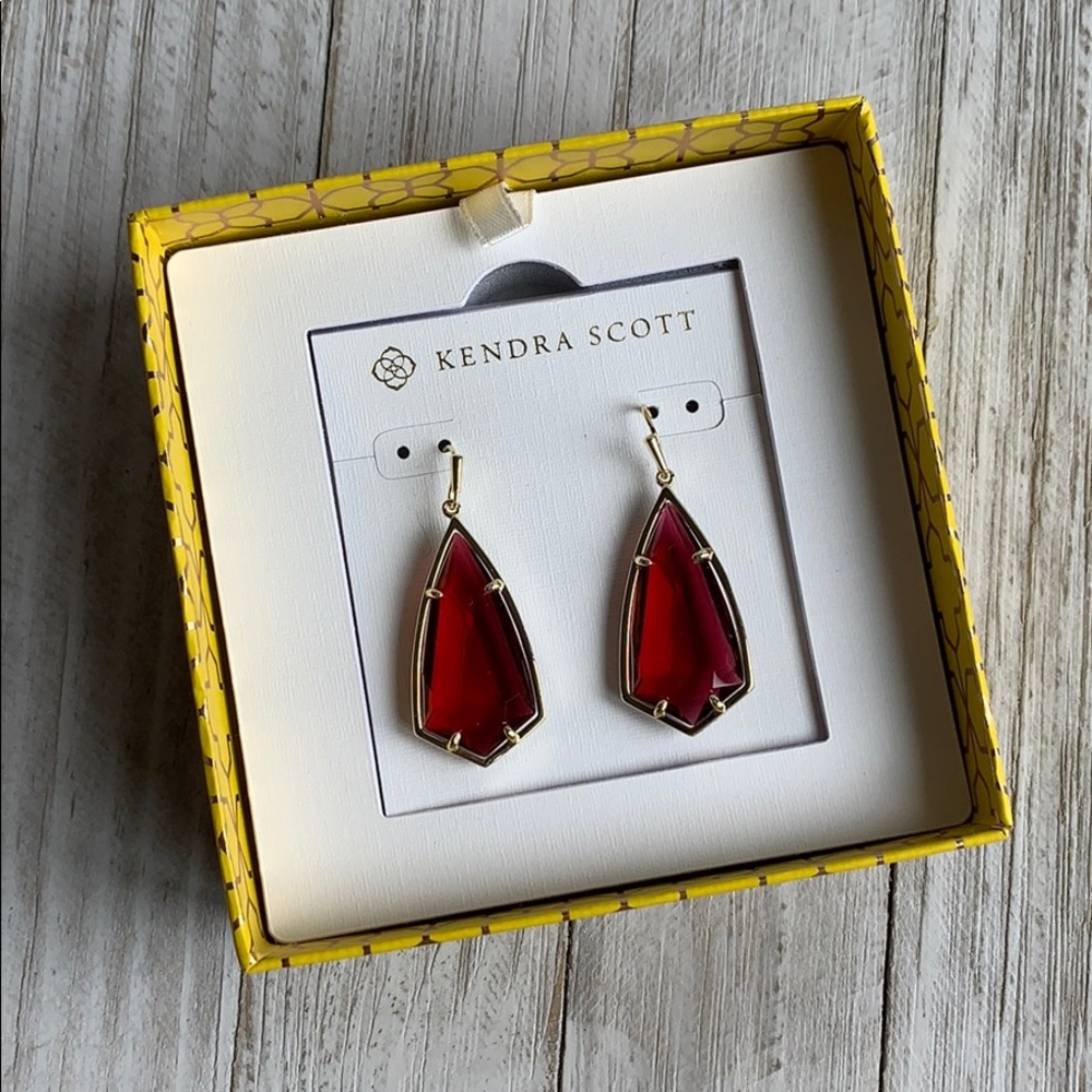 Kendra Scott Carla Earrings Berry Gold NEW - Picture 1 of 7